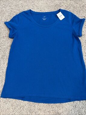 NWT JJillRoyal Blue S/S Everyday Cotton Tee, XS